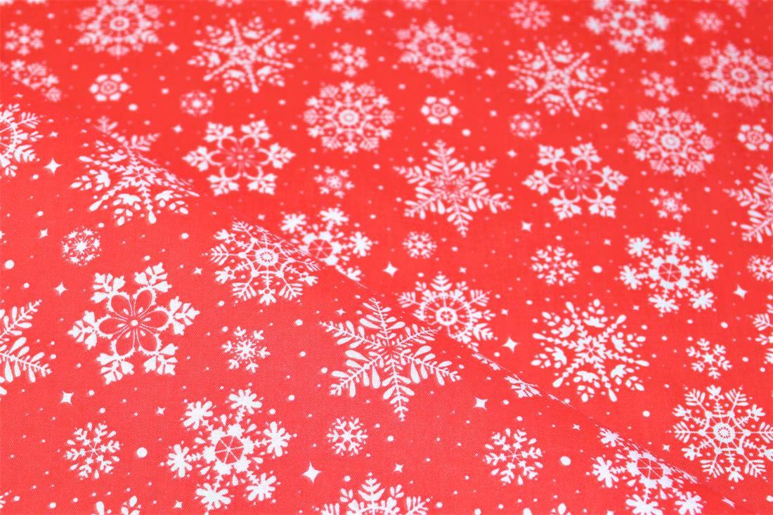 Printed Christmas Festive Polycotton Fabric