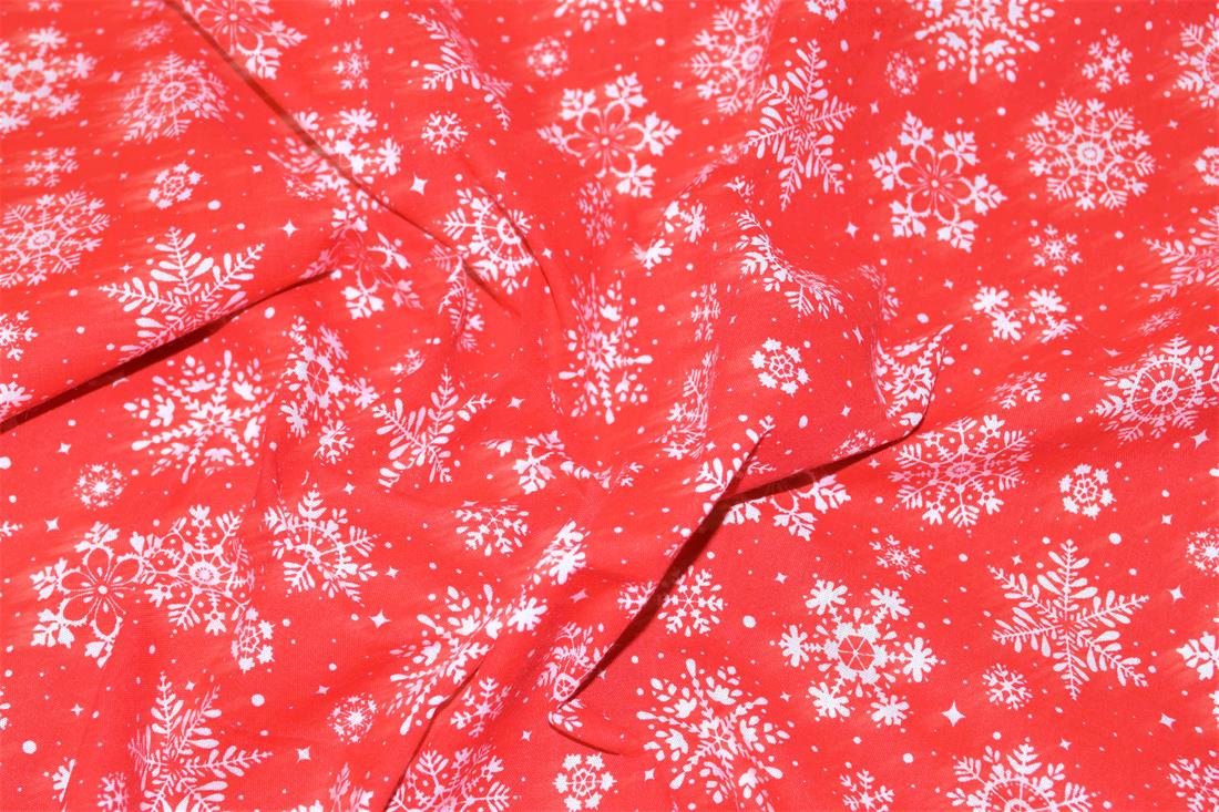 Printed Christmas Festive Polycotton Fabric