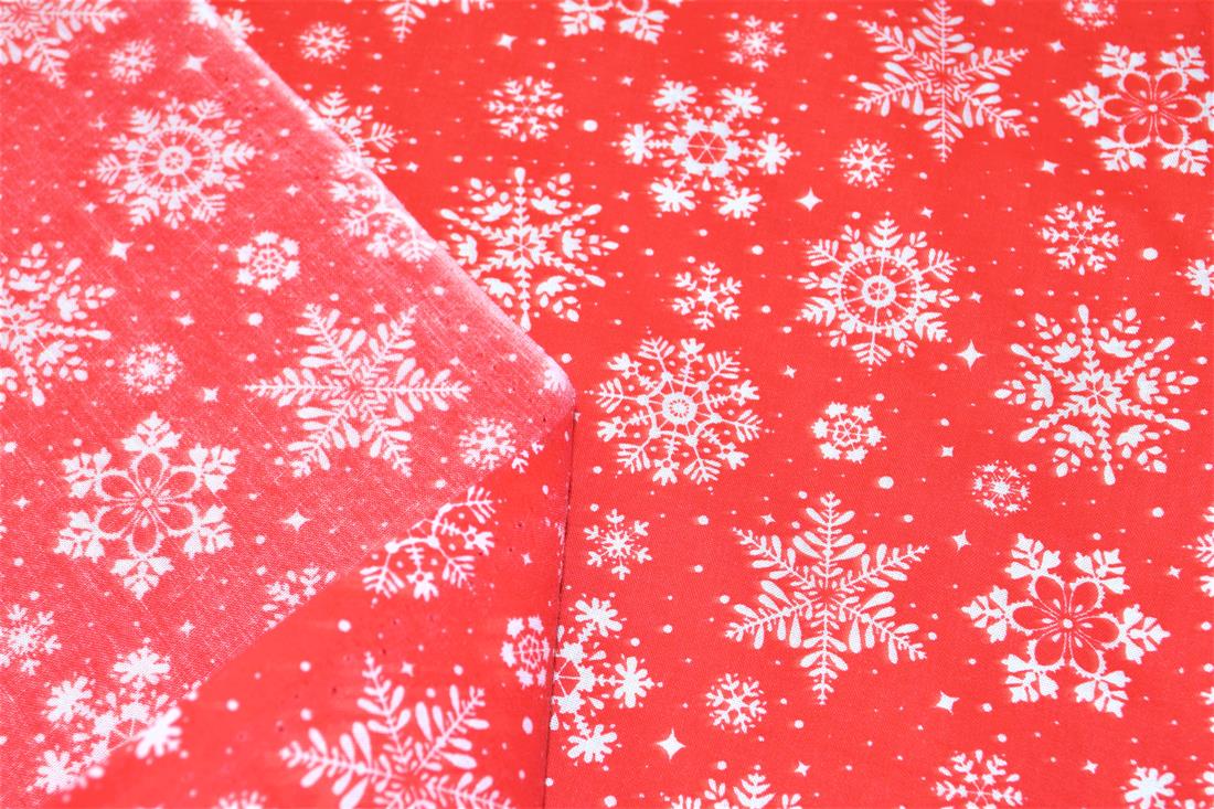 Printed Christmas Festive Polycotton Fabric