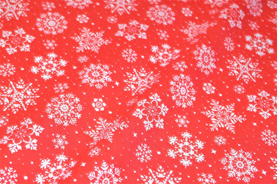 Printed Christmas Festive Polycotton Fabric
