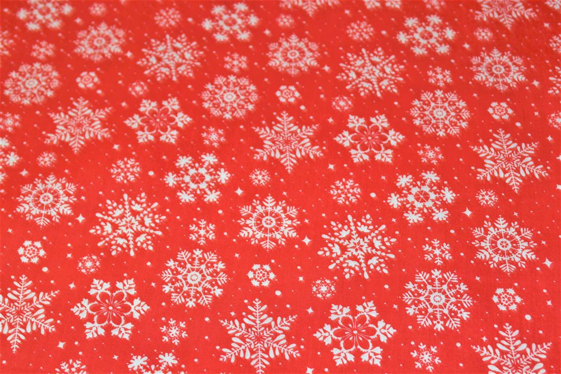 Printed Christmas Festive Polycotton Fabric