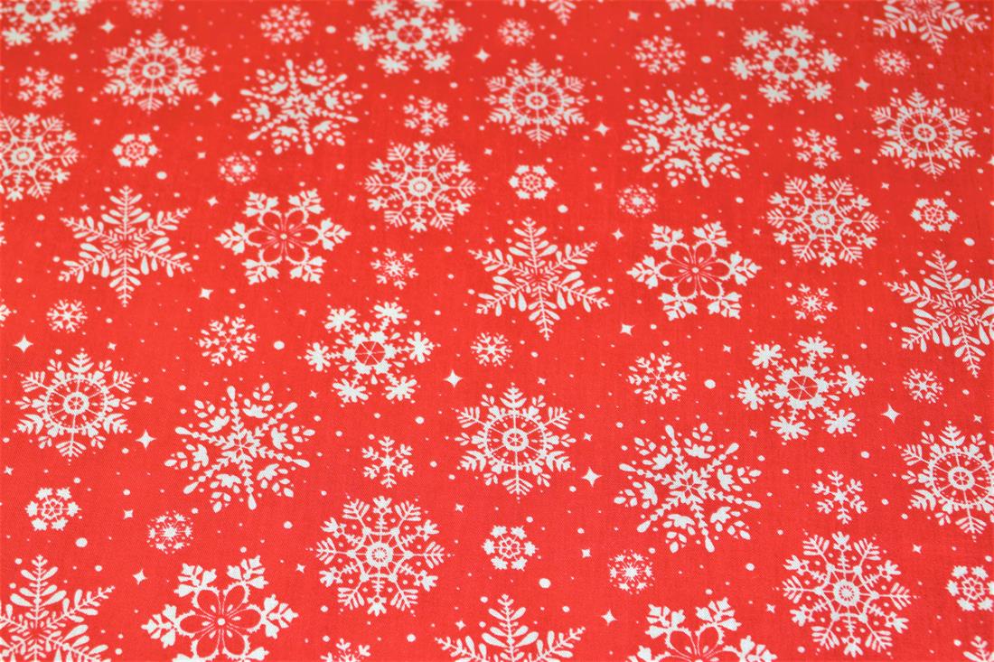 Printed Christmas Festive Polycotton Fabric