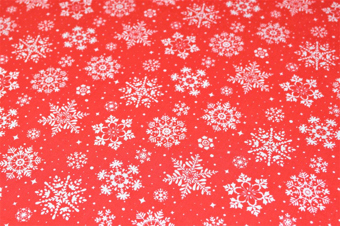 Printed Christmas Festive Polycotton Fabric