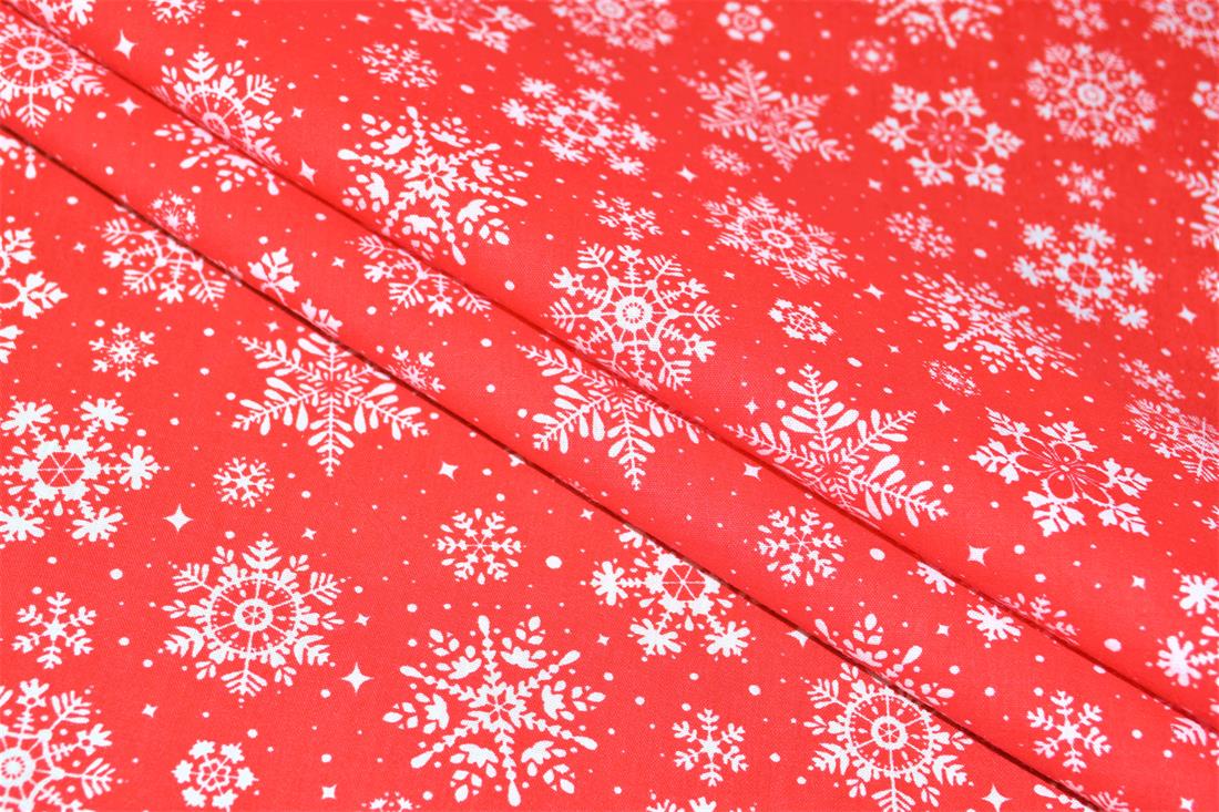 Printed Christmas Festive Polycotton Fabric