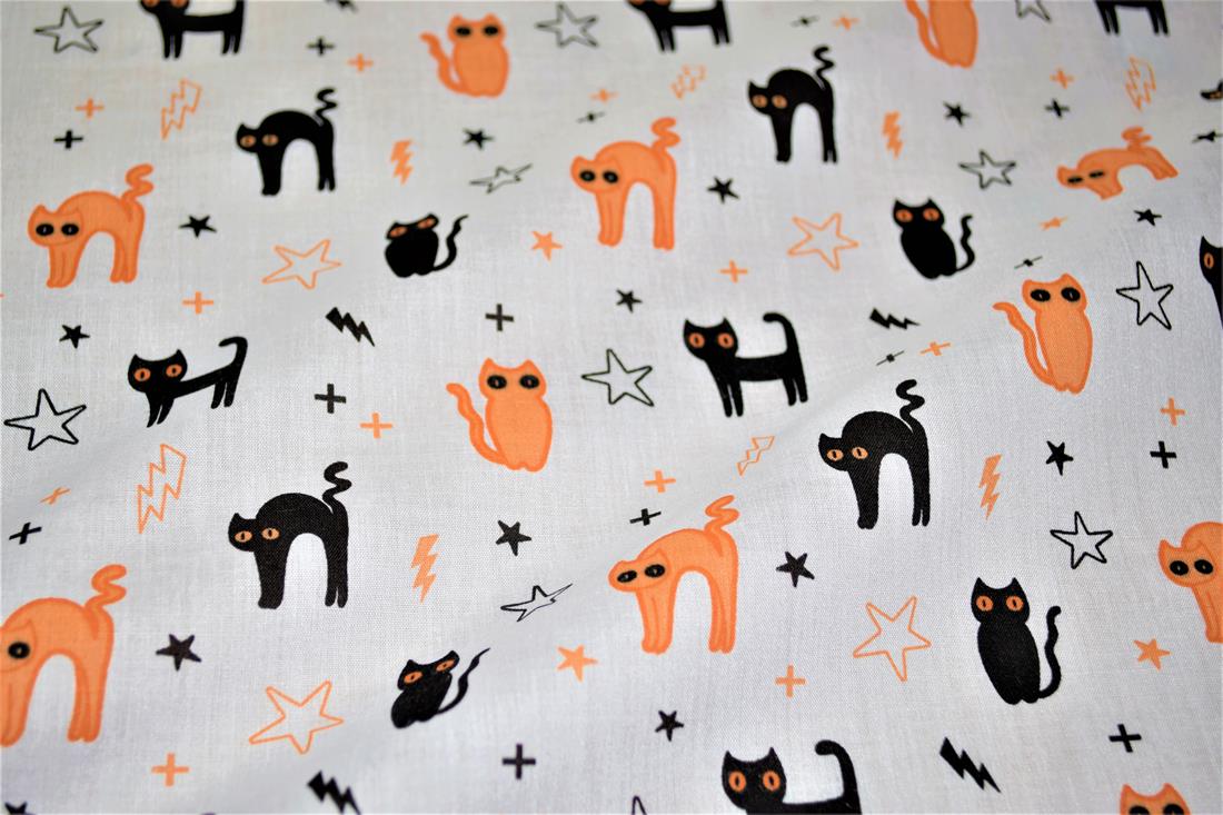 Halloween Cats Fabric