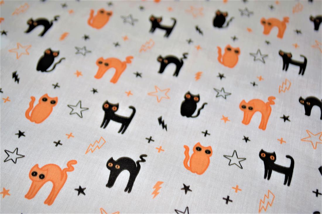 Halloween Cats Fabric