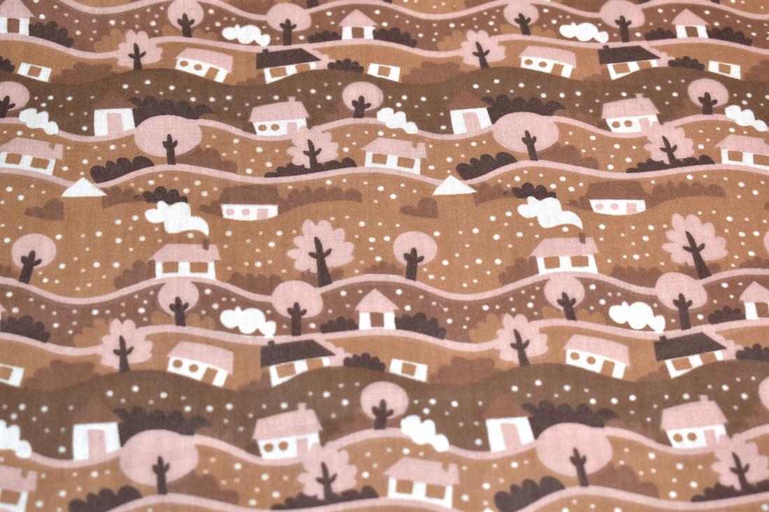 Snow Globe Scene Christmas Fabric