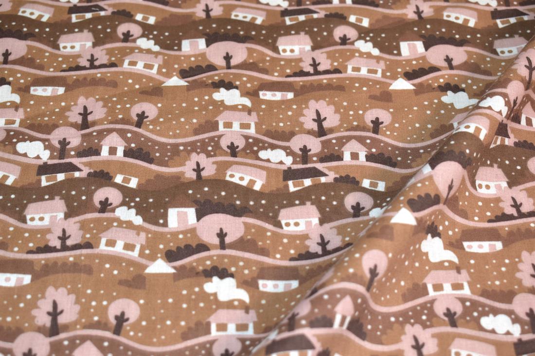 Snow Globe Scene Christmas Fabric