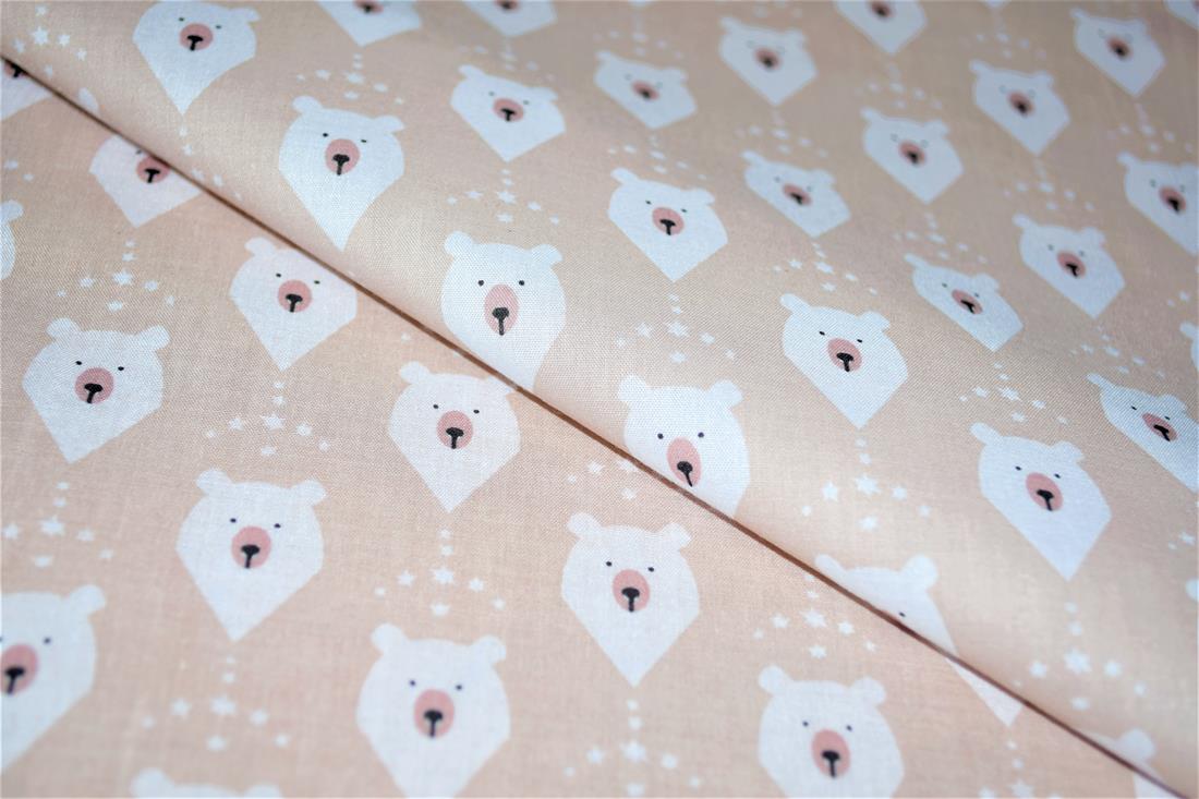Festive Peak a Bear Polar Christmas Fabric