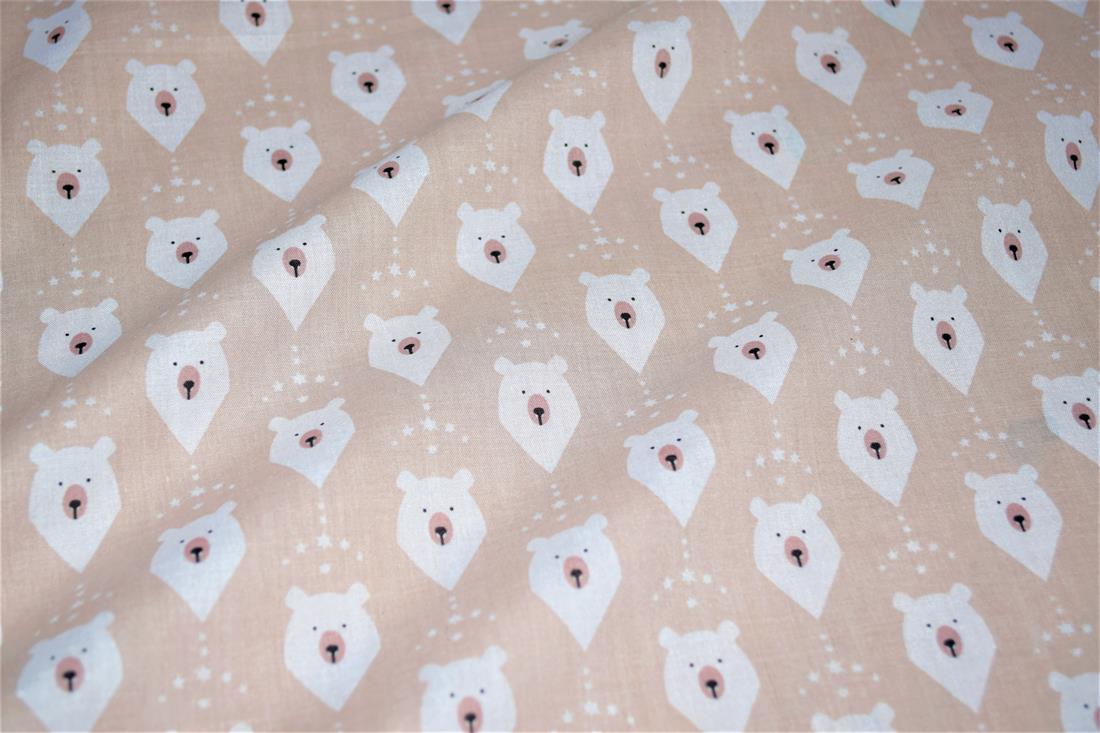 Festive Peak a Bear Polar Christmas Fabric