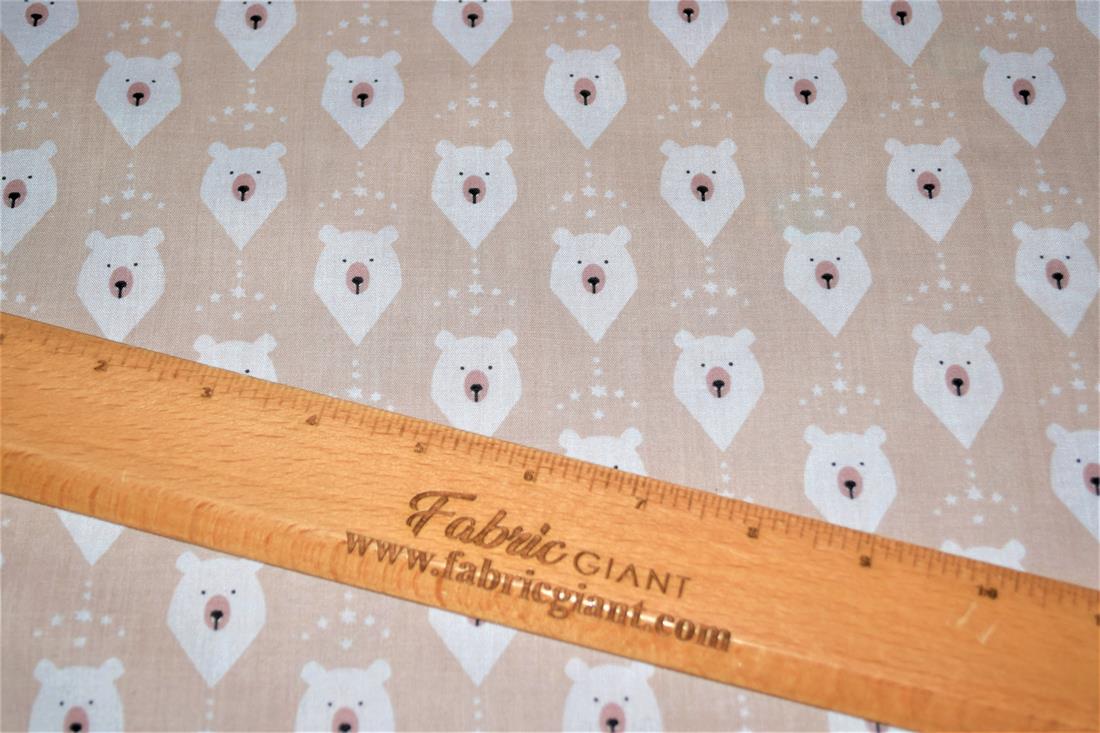 Festive Peak a Bear Polar Christmas Fabric