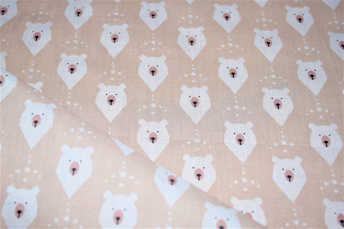 Festive Peak a Bear Polar Christmas Fabric