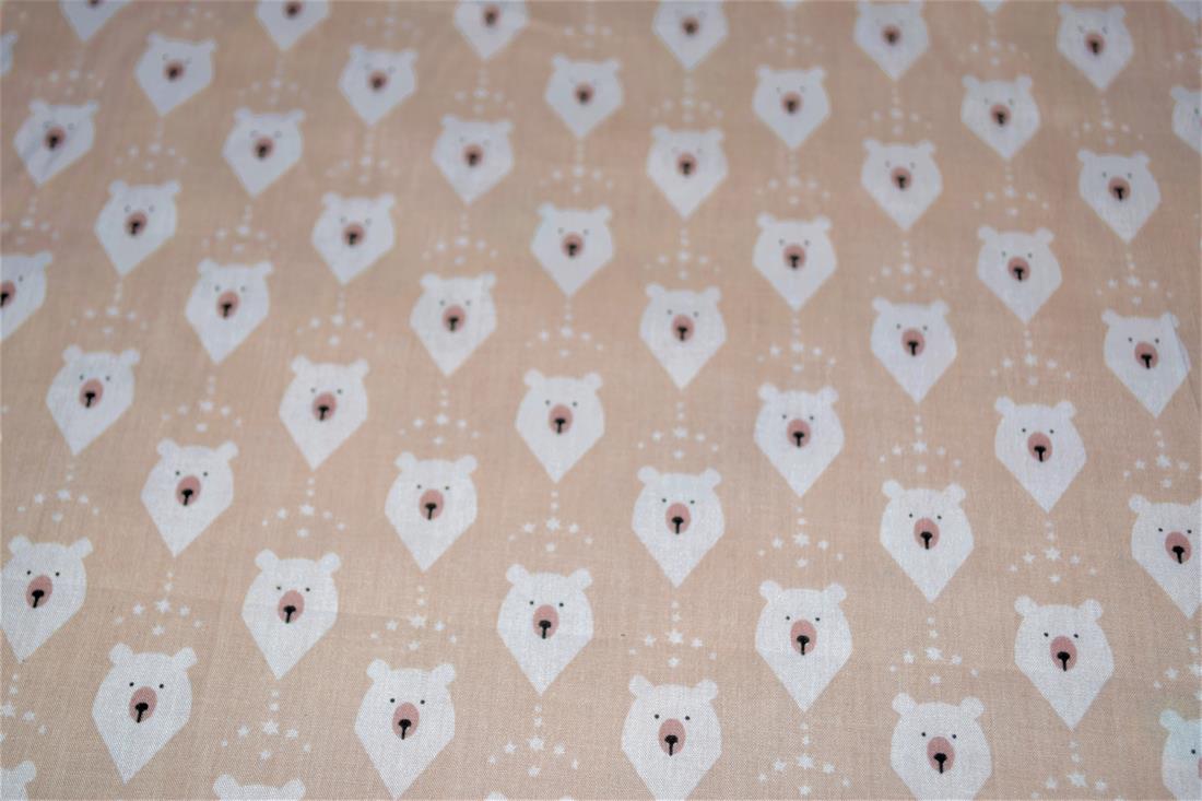 Festive Peak a Bear Polar Christmas Fabric