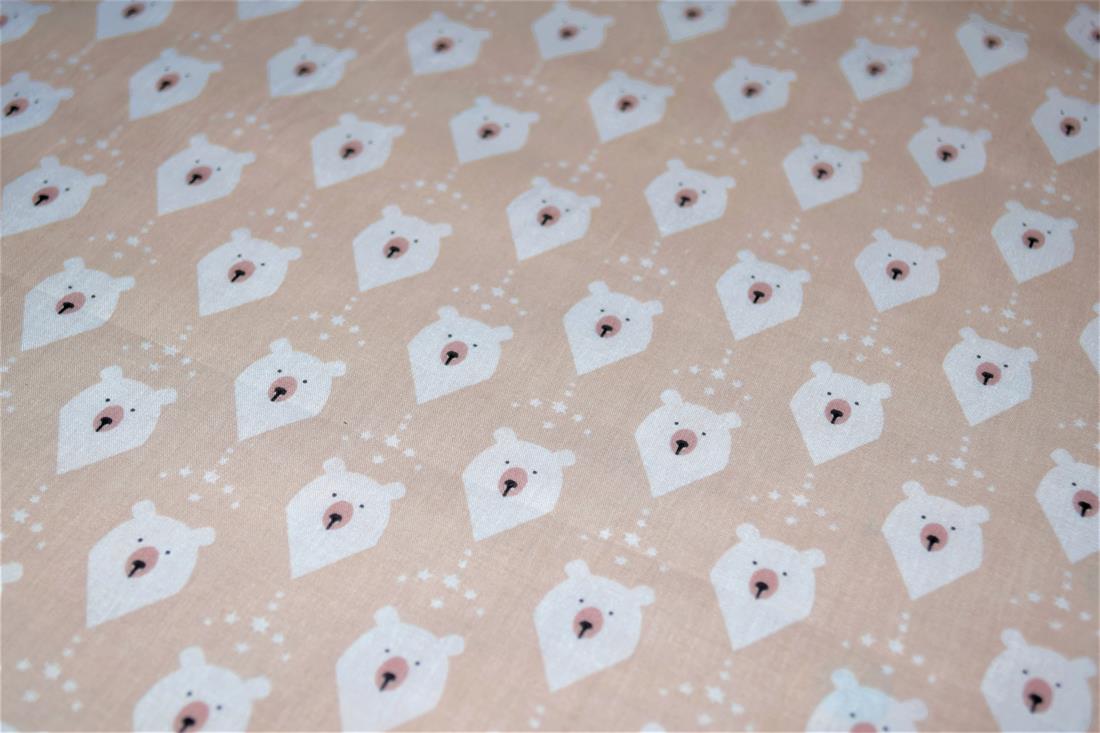 Festive Peak a Bear Polar Christmas Fabric