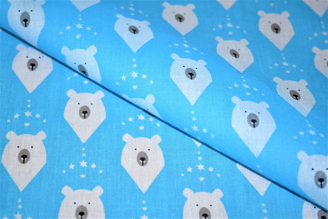 Festive Peak a Bear Polar Christmas Fabric
