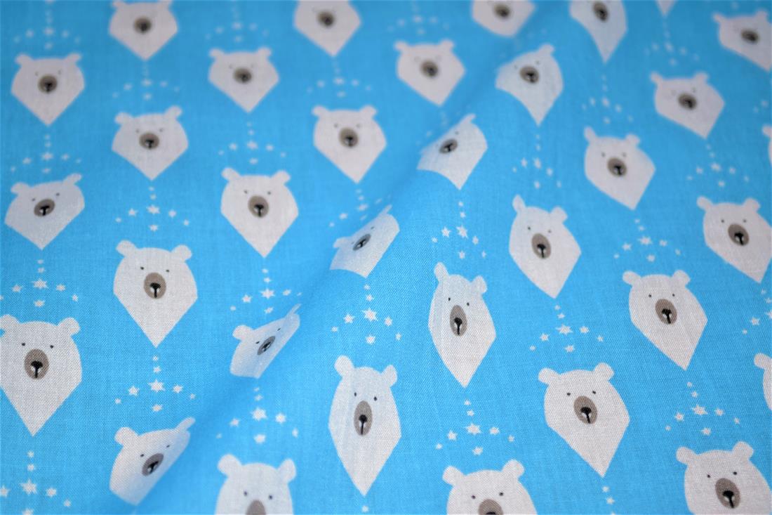 Festive Peak a Bear Polar Christmas Fabric