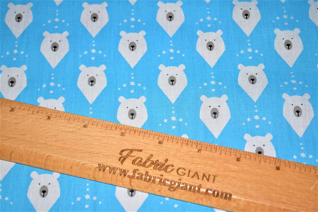 Festive Peak a Bear Polar Christmas Fabric
