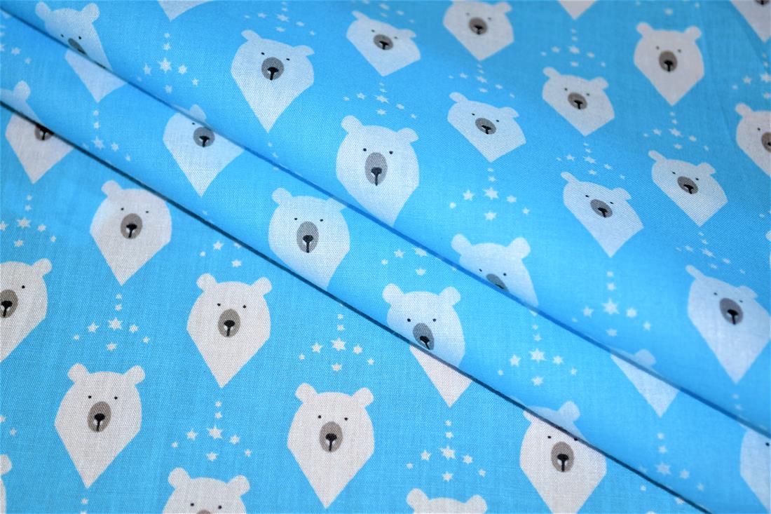 Festive Peak a Bear Polar Christmas Fabric