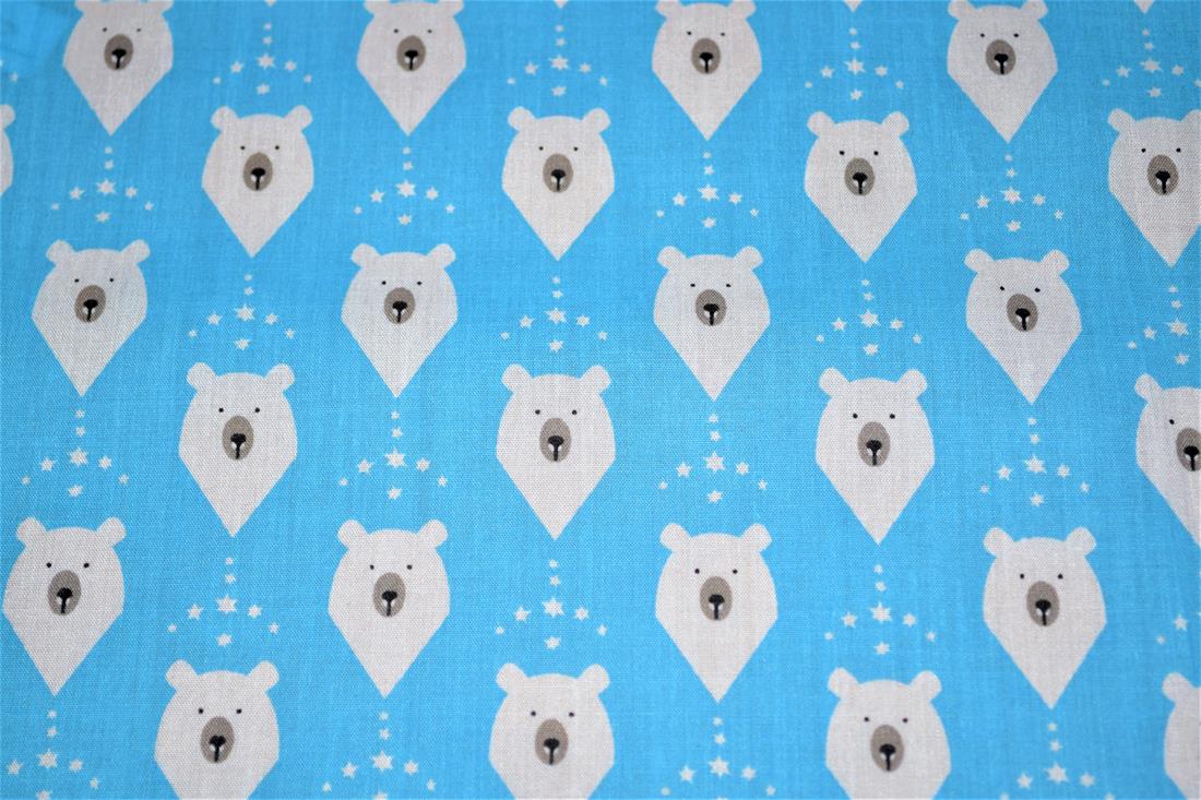 Festive Peak a Bear Polar Christmas Fabric