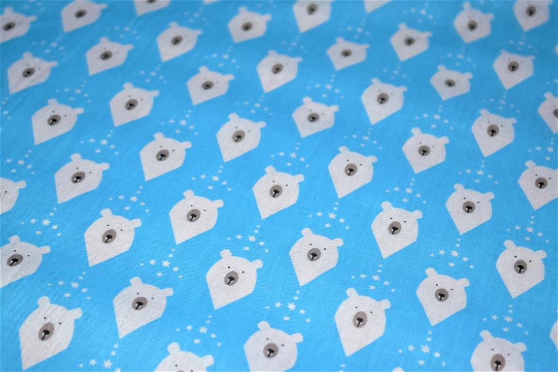 Festive Peak a Bear Polar Christmas Fabric
