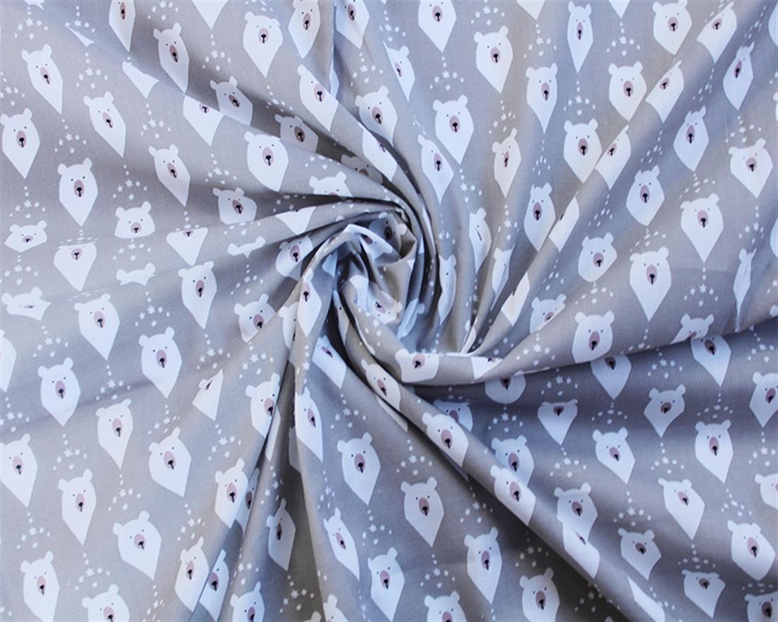 Festive Peak a Bear Polar Christmas Fabric