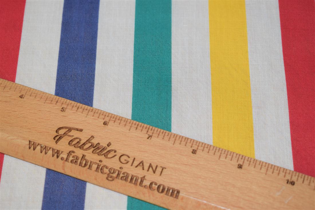 Strips Print PolyCotton Fabric