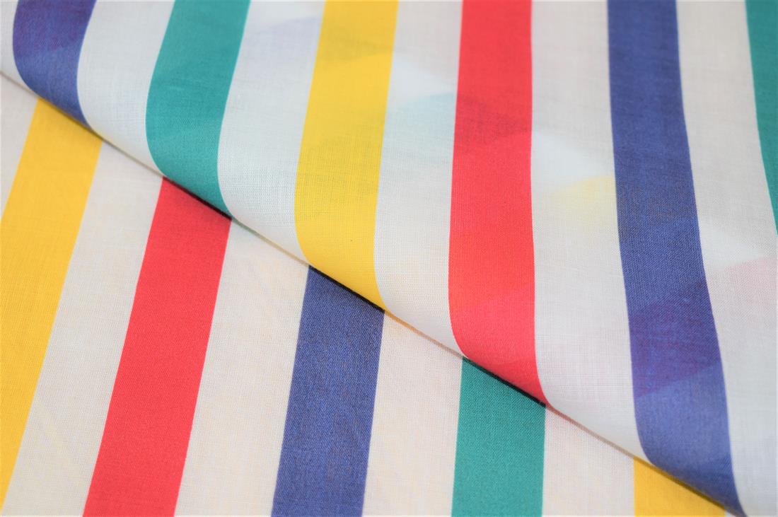 Strips Print PolyCotton Fabric