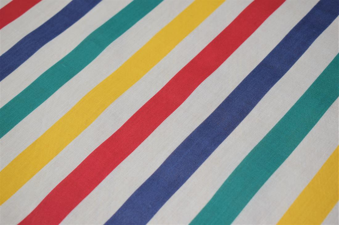 Strips Print PolyCotton Fabric