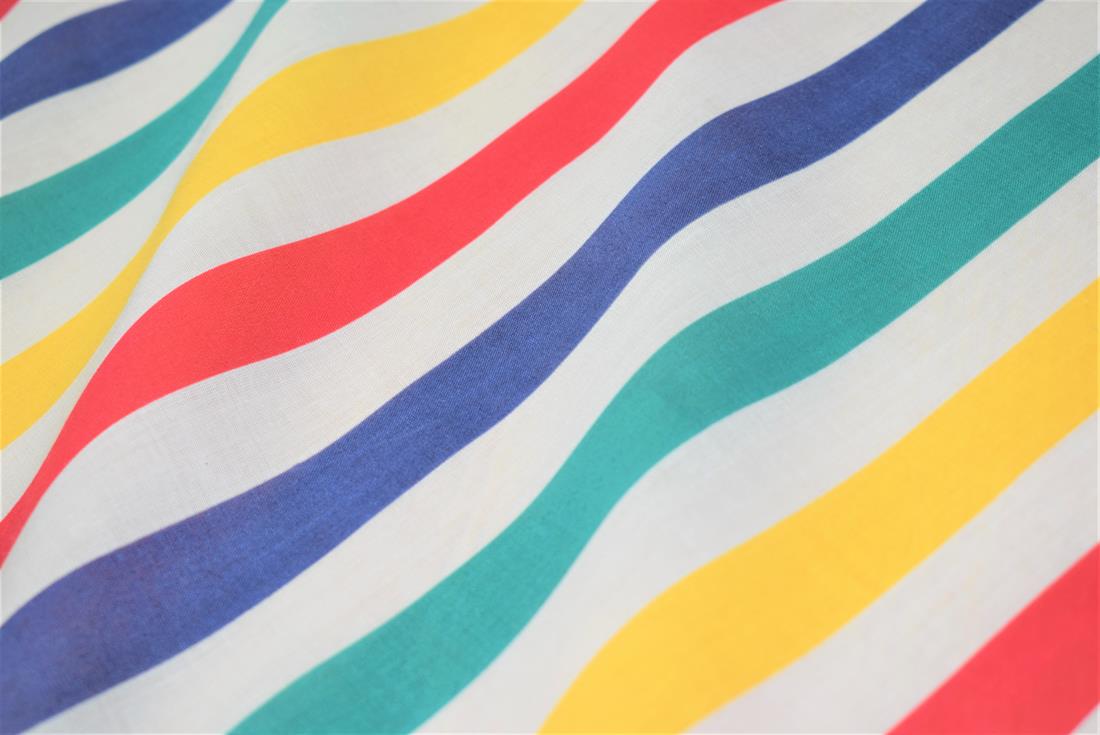 Strips Print PolyCotton Fabric