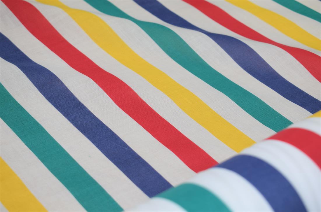 Strips Print PolyCotton Fabric