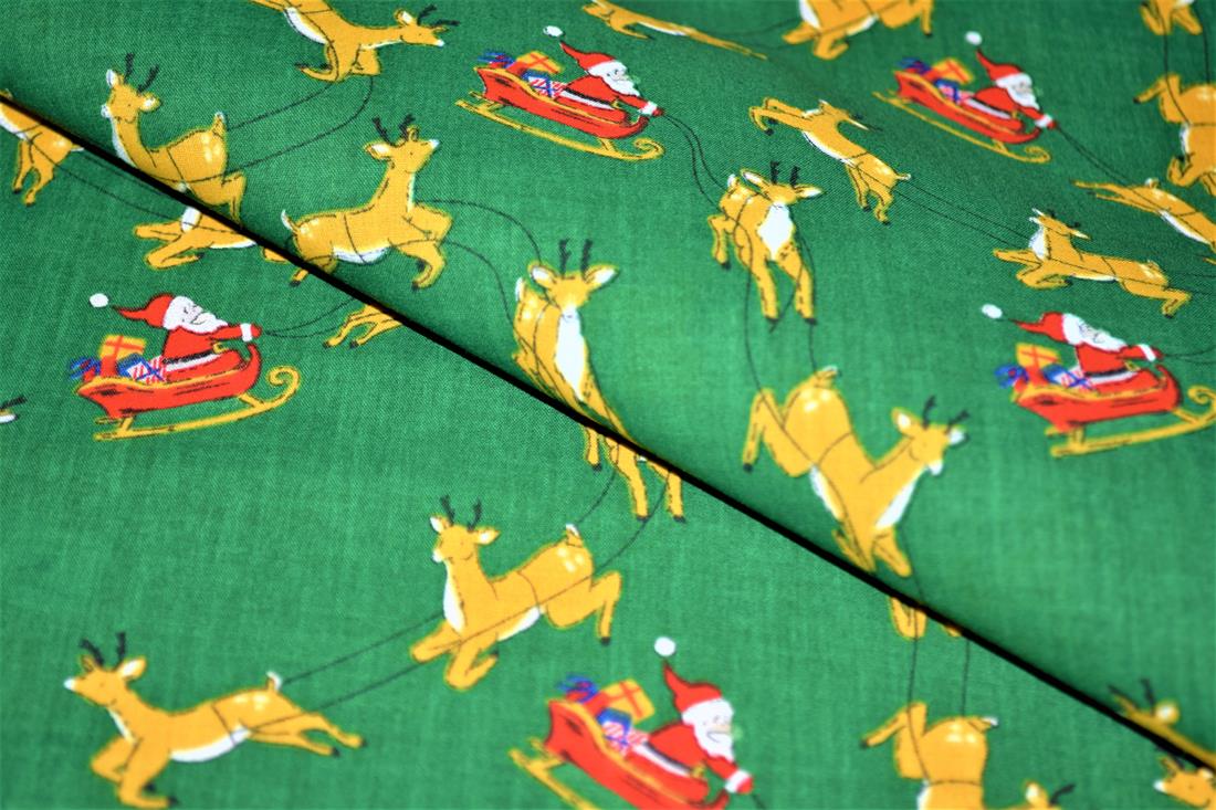 Printed Christmas Polycotton Fabric