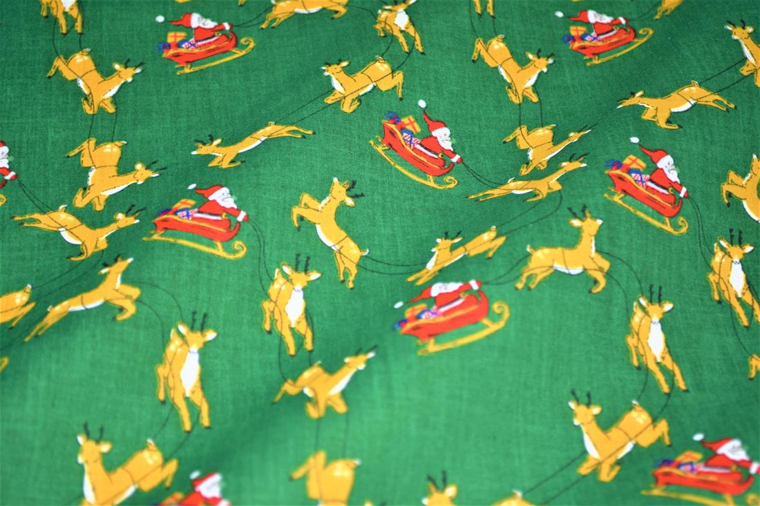 Printed Christmas Polycotton Fabric