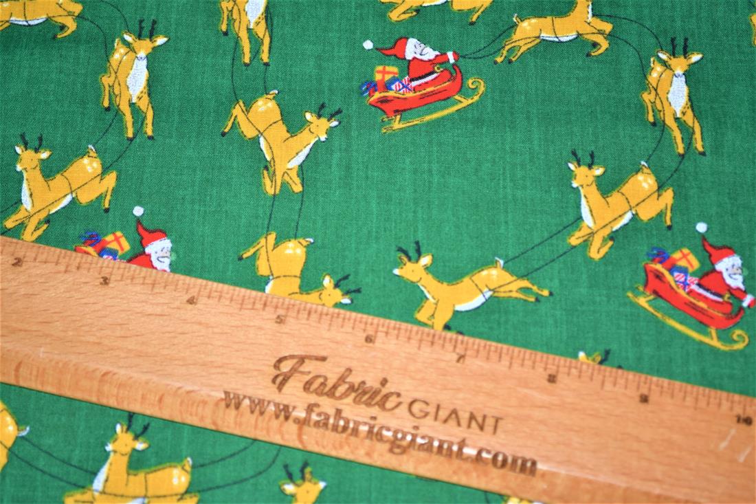 Printed Christmas Polycotton Fabric