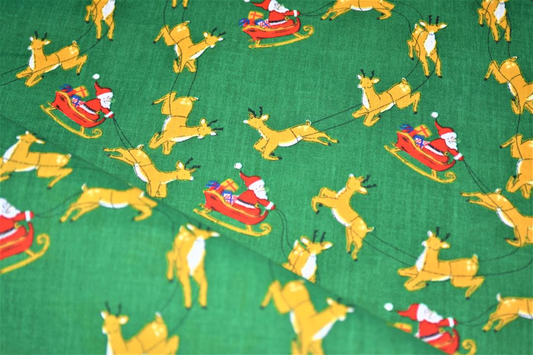 Printed Christmas Polycotton Fabric