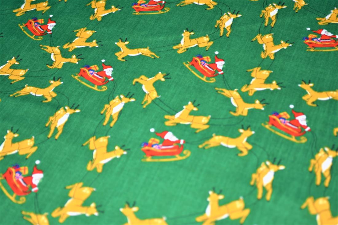 Printed Christmas Polycotton Fabric
