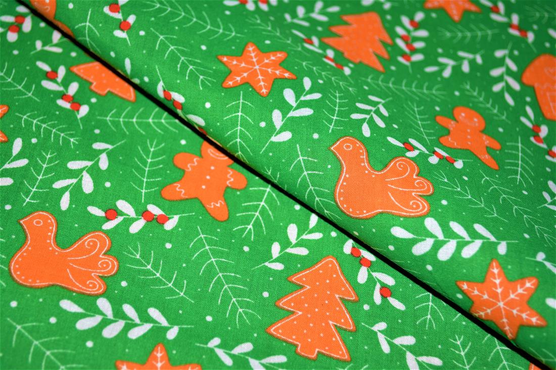 Printed Christmas Polycotton Fabric