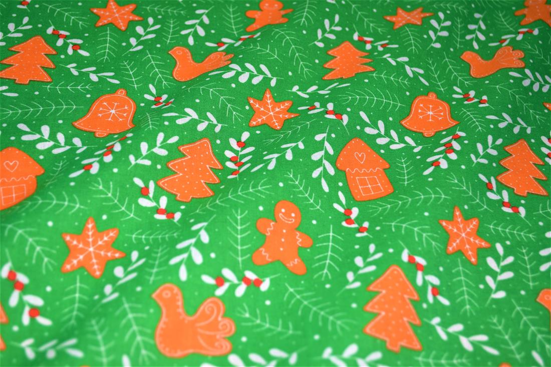 Printed Christmas Polycotton Fabric