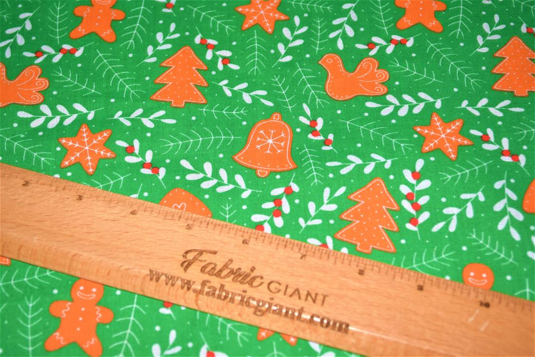 Printed Christmas Polycotton Fabric