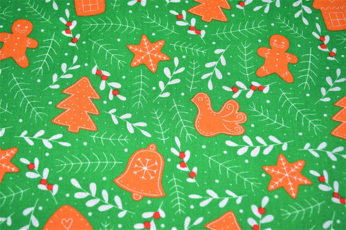 Printed Christmas Polycotton Fabric