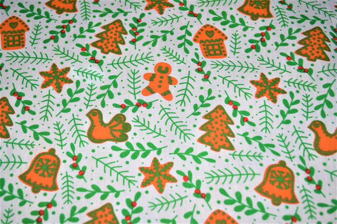 Printed Christmas Polycotton Fabric