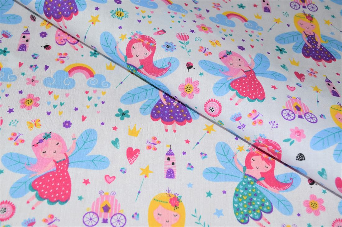 Printed Polycotton Fabric, Princess Desing