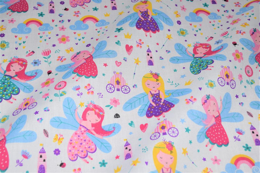 Printed Polycotton Fabric, Princess Desing
