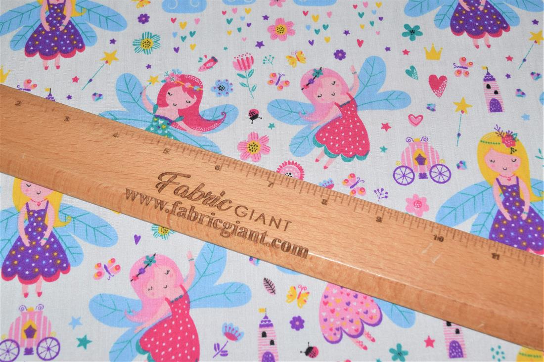 Printed Polycotton Fabric, Princess Desing