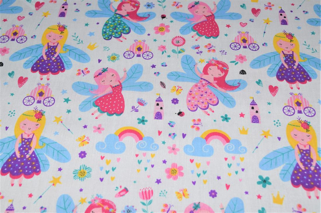 Printed Polycotton Fabric, Princess Desing