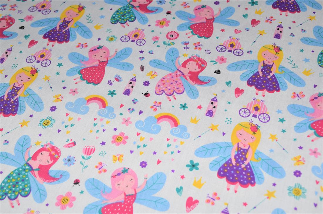 Printed Polycotton Fabric, Princess Desing
