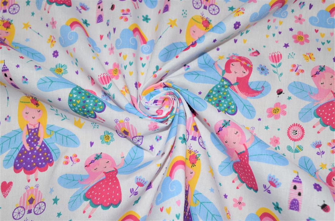Printed Polycotton Fabric, Princess Desing