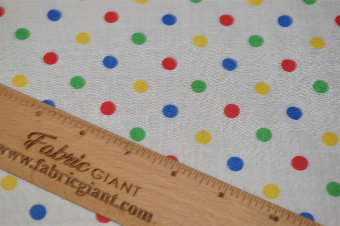 Dots Print PolyCotton Fabric