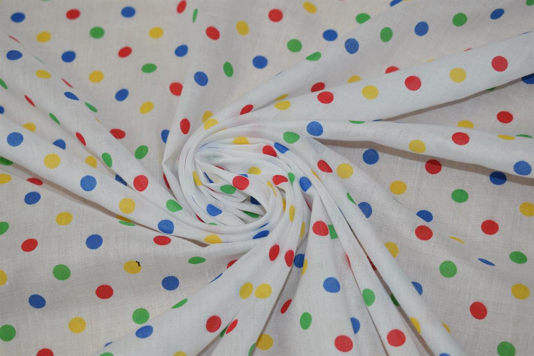 Dots Print PolyCotton Fabric
