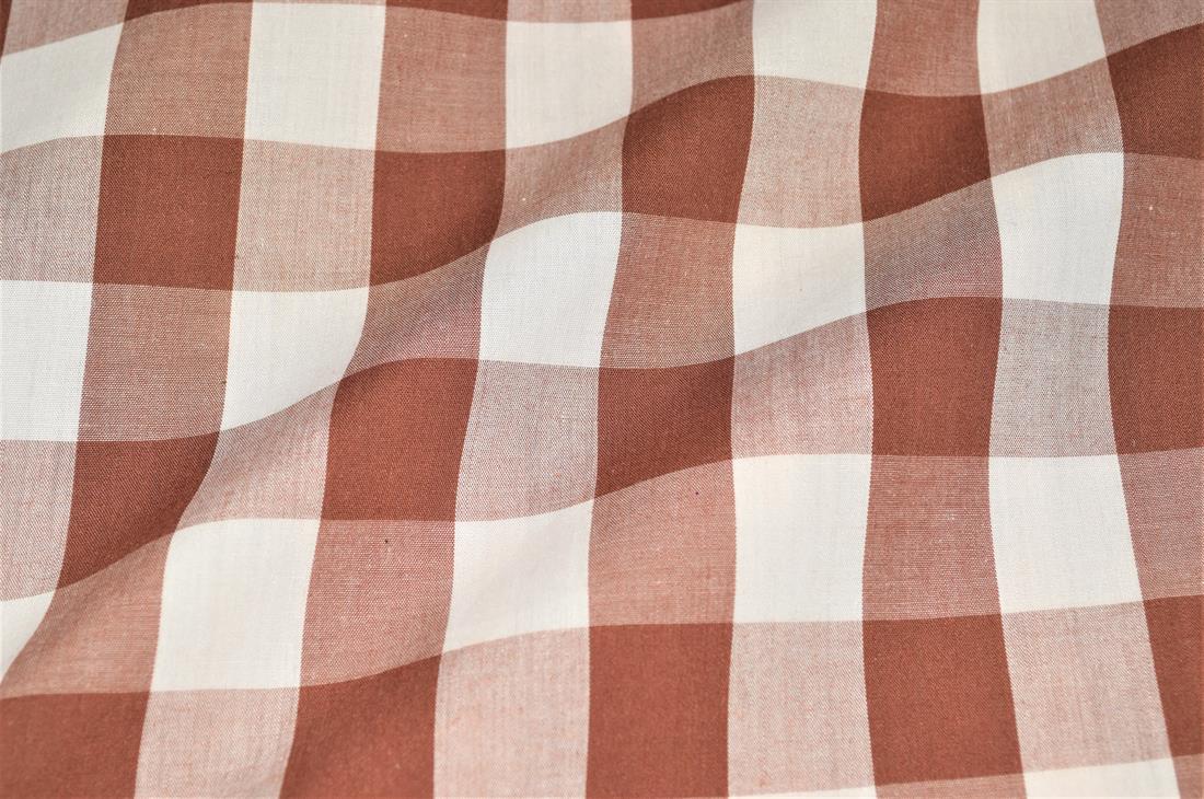 Brown Printed Polycotton Fabric
