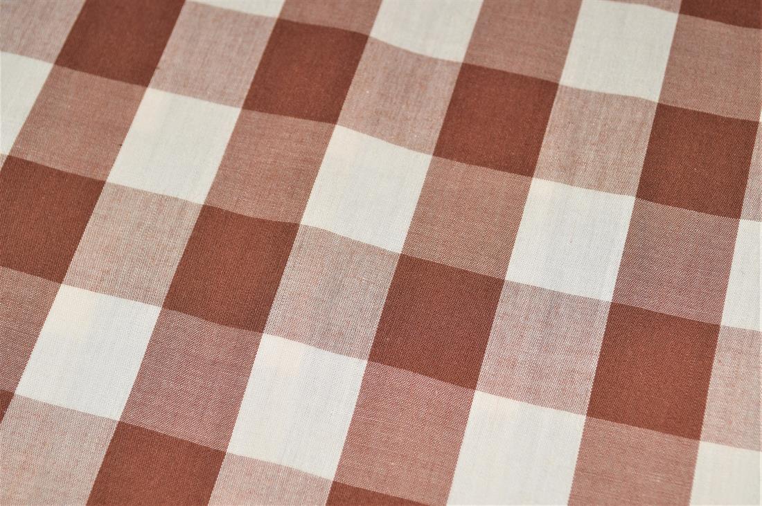 Brown Printed Polycotton Fabric
